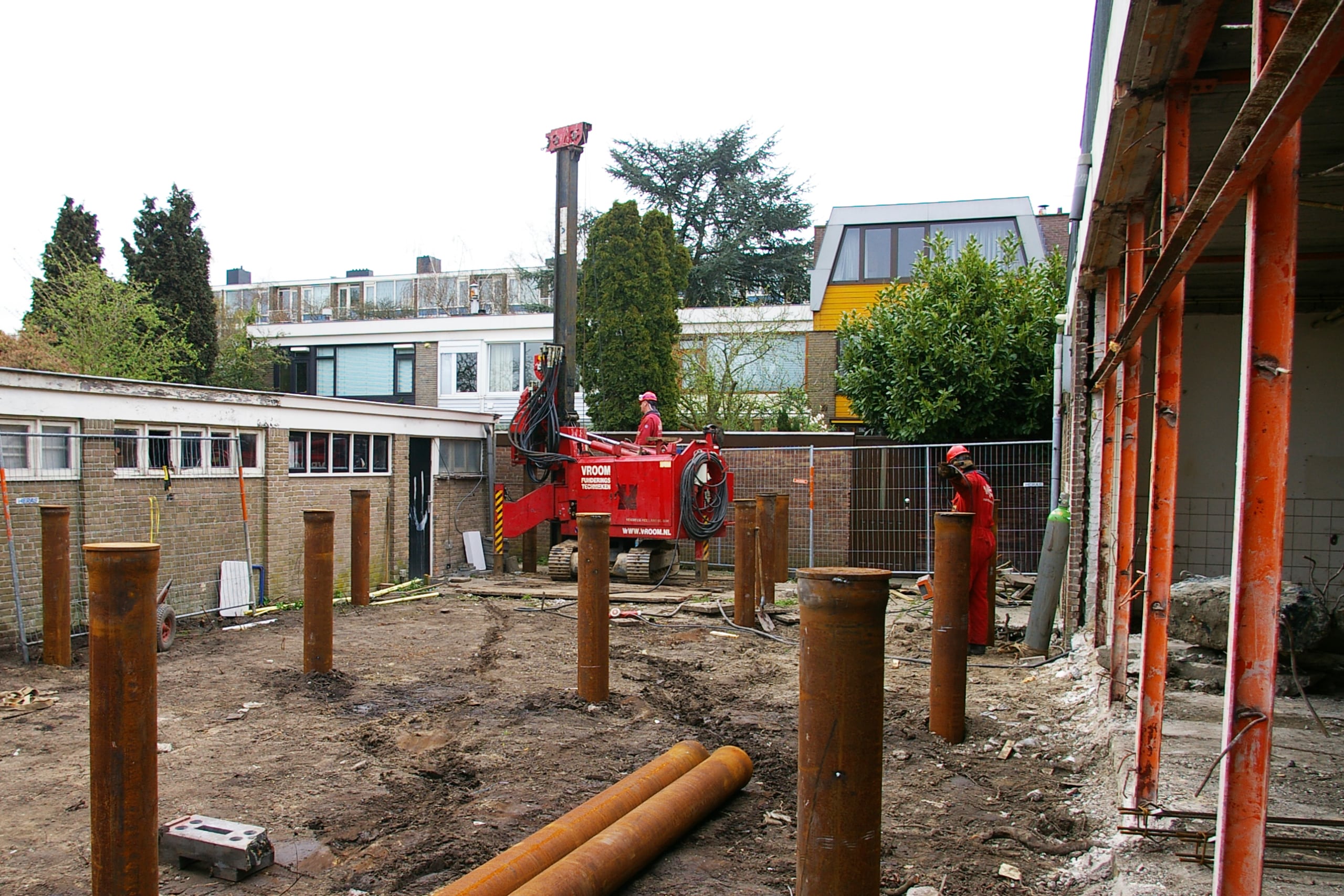 Stahlrohrverdrängungspfähle